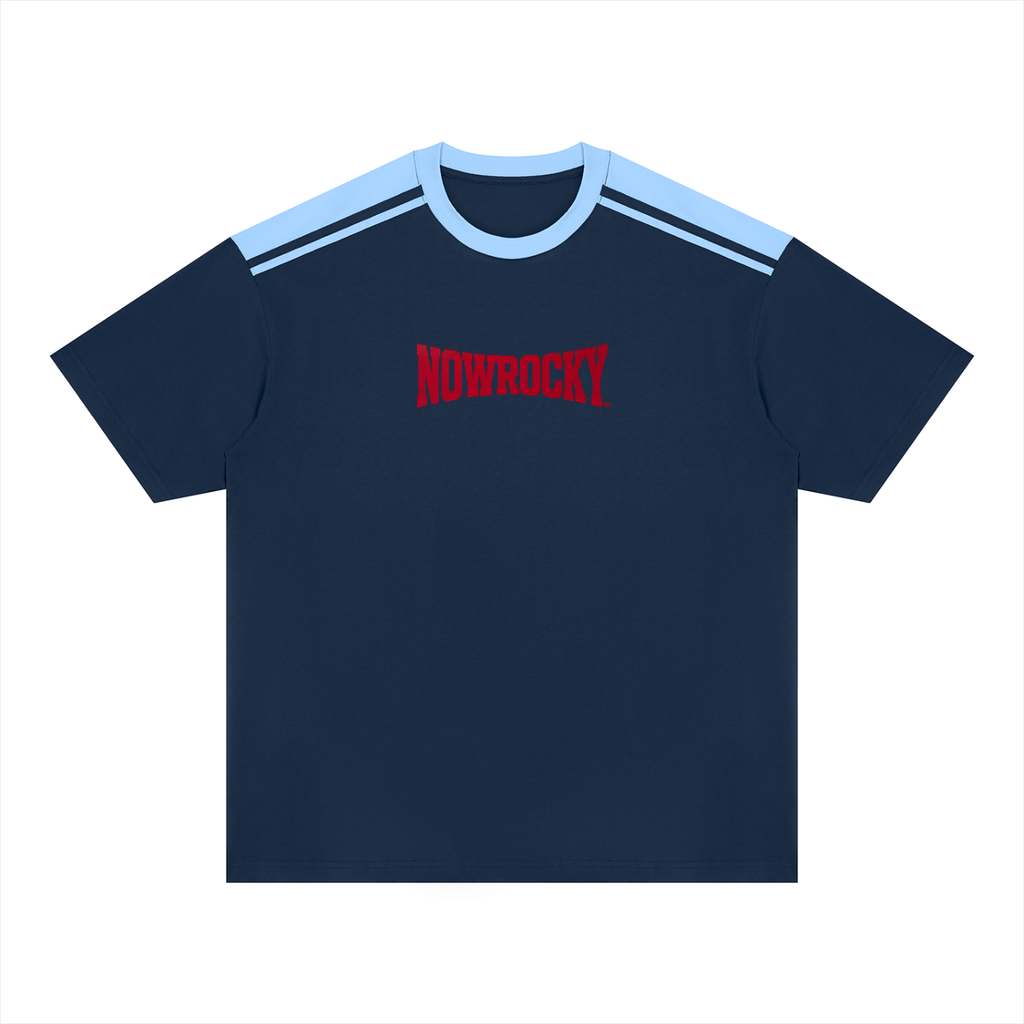 T-shirt Color Block Drop Shoulder – Nowrocky™ — łączenie kolorów na piersi