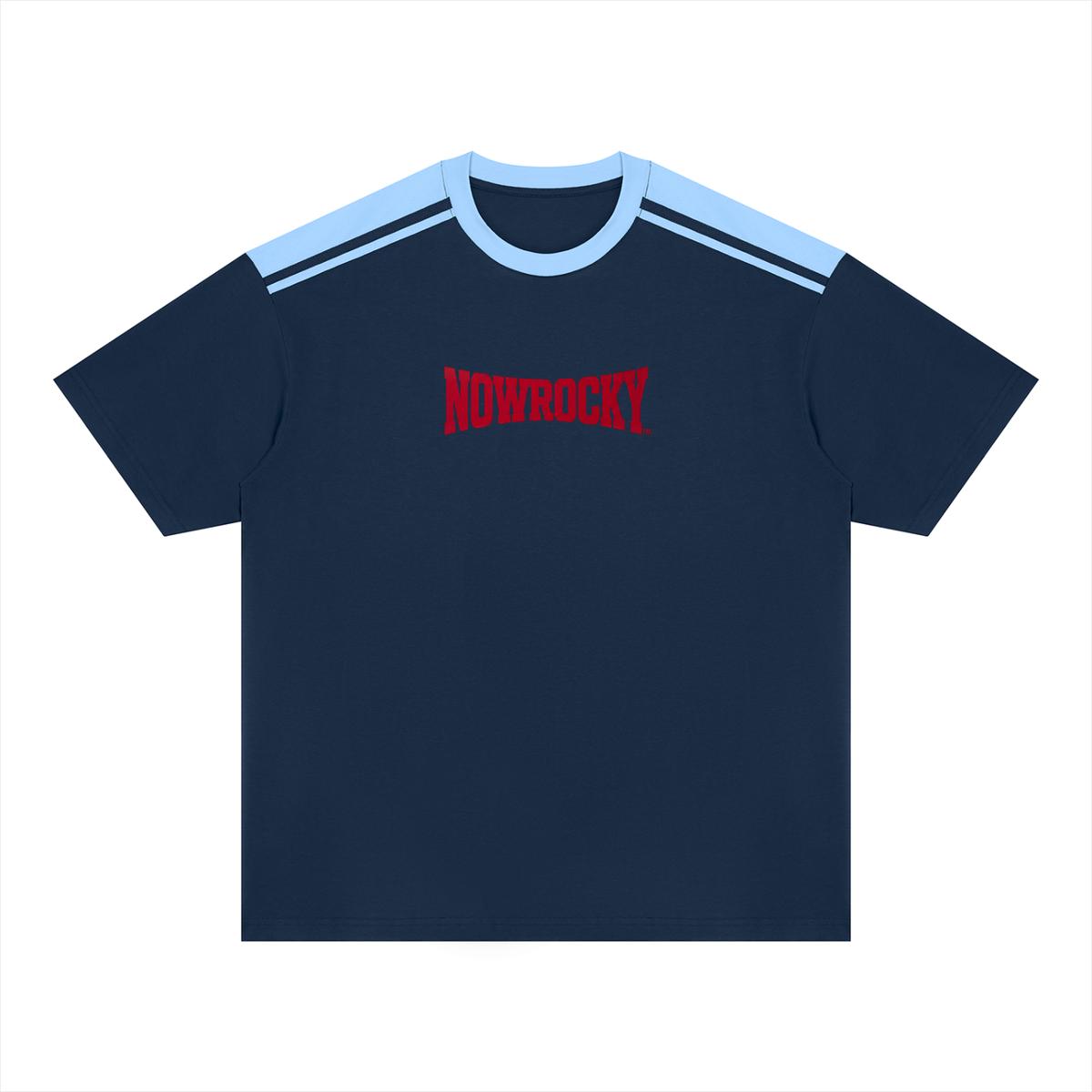 T-shirt Color Block Drop Shoulder – Nowrocky™ — łączenie kolorów na piersi