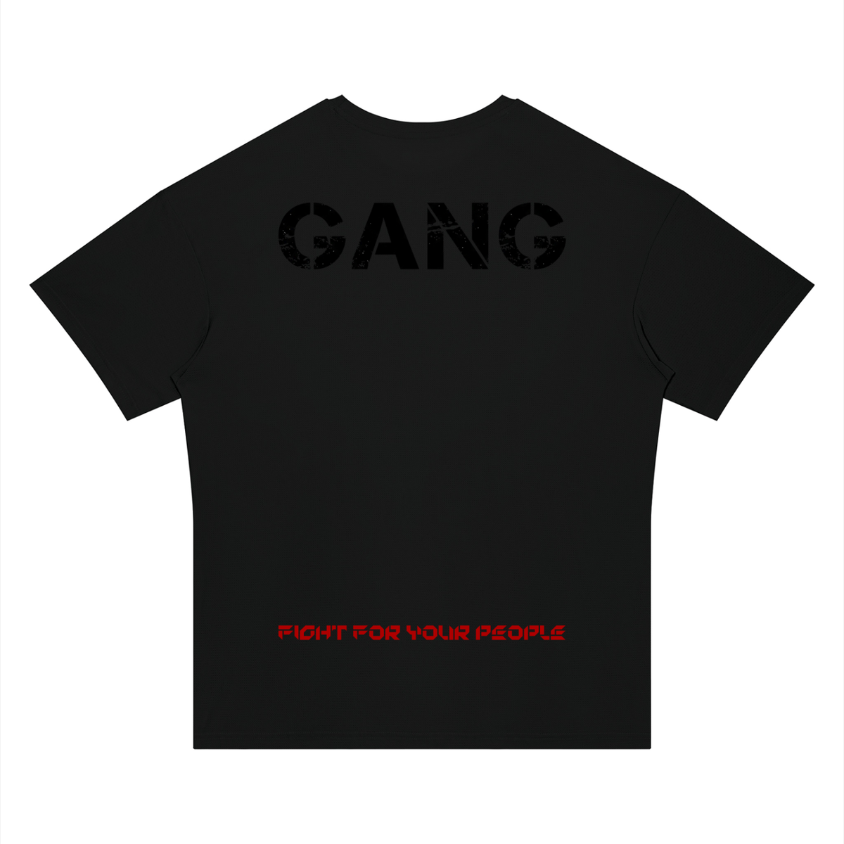 T-shirt Drop Shoulder Loose – Nowrocky™ — luźny t-shirt od tyłu na modelce