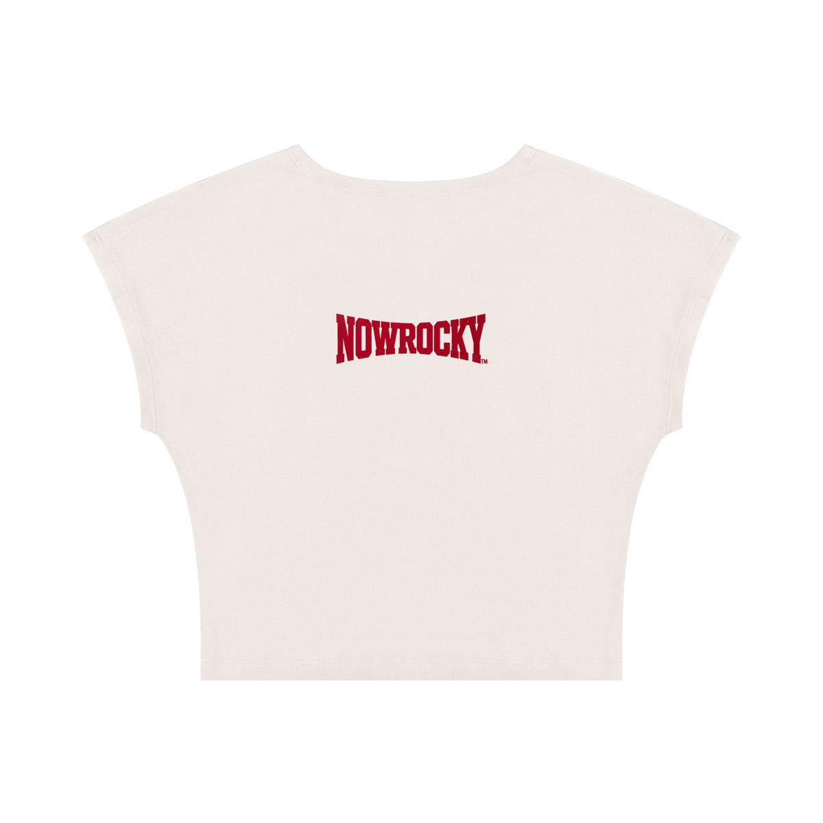 T-shirt Slim Crop – Nowrocky™ — wykończenie dekoltu ściągaczem