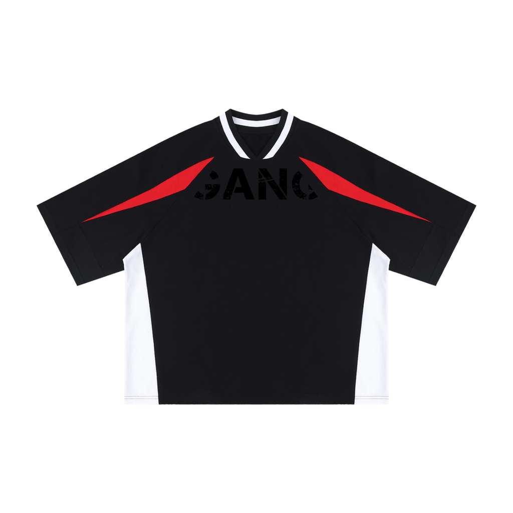 T-shirt Color Block V-Neck Oversized – Nowrocky™