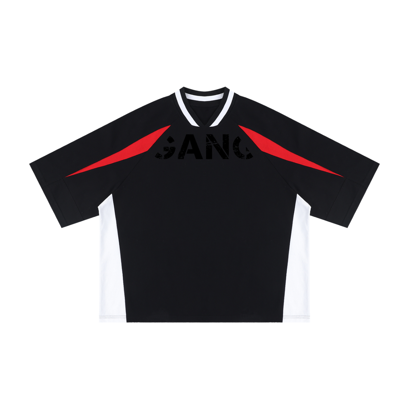 T-shirt Color Block V-Neck Oversized – Nowrocky™