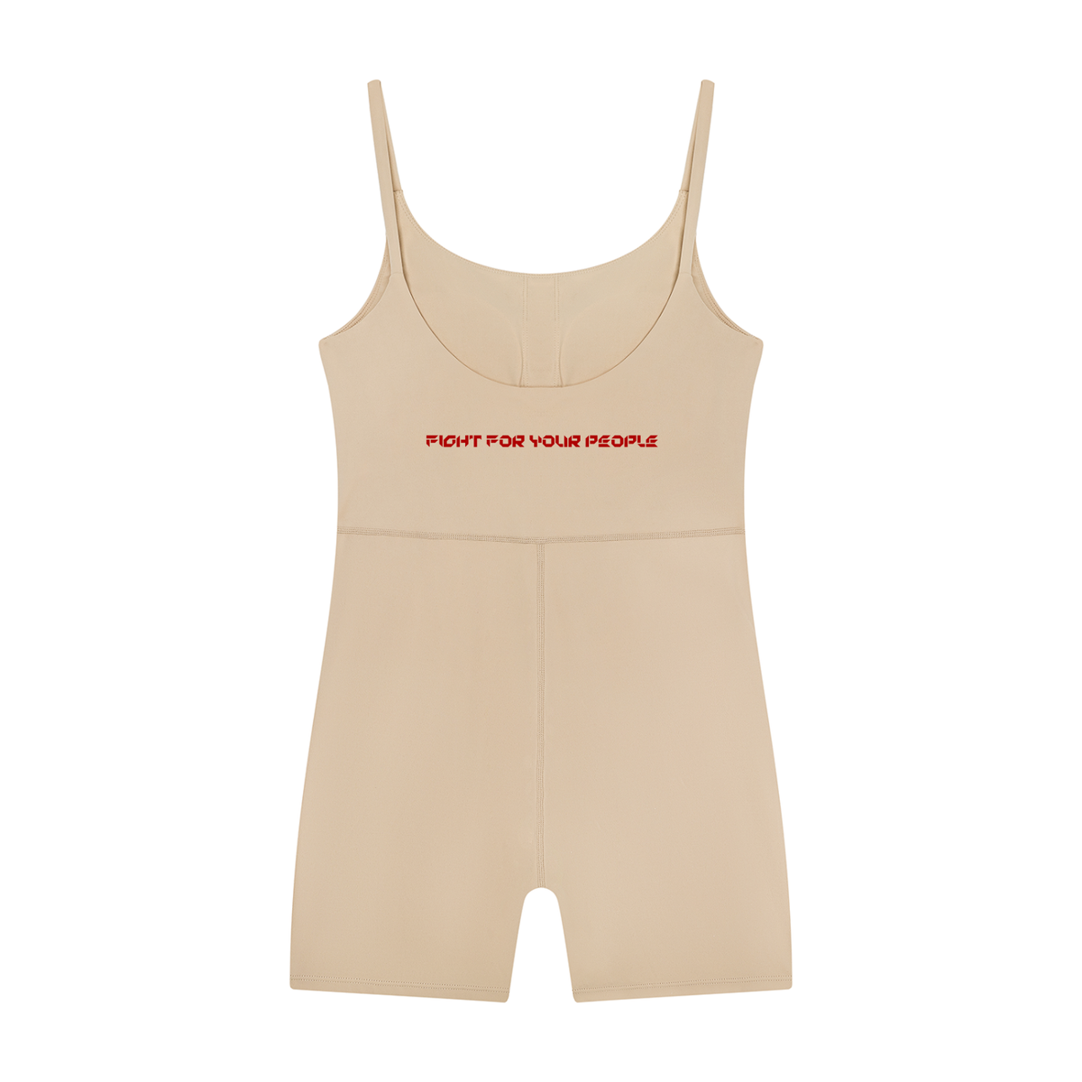 Romper Treningowy U-Neck – Nowrocky™ — zbliżenie na dekolt U i ściągacz