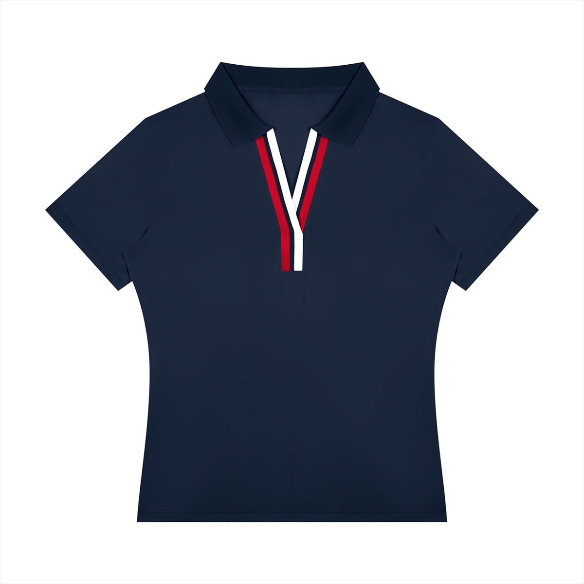 Polo Damskie Color Block Contrast Placket – Nowrocky™ — kadr studyjny na jasnym tle