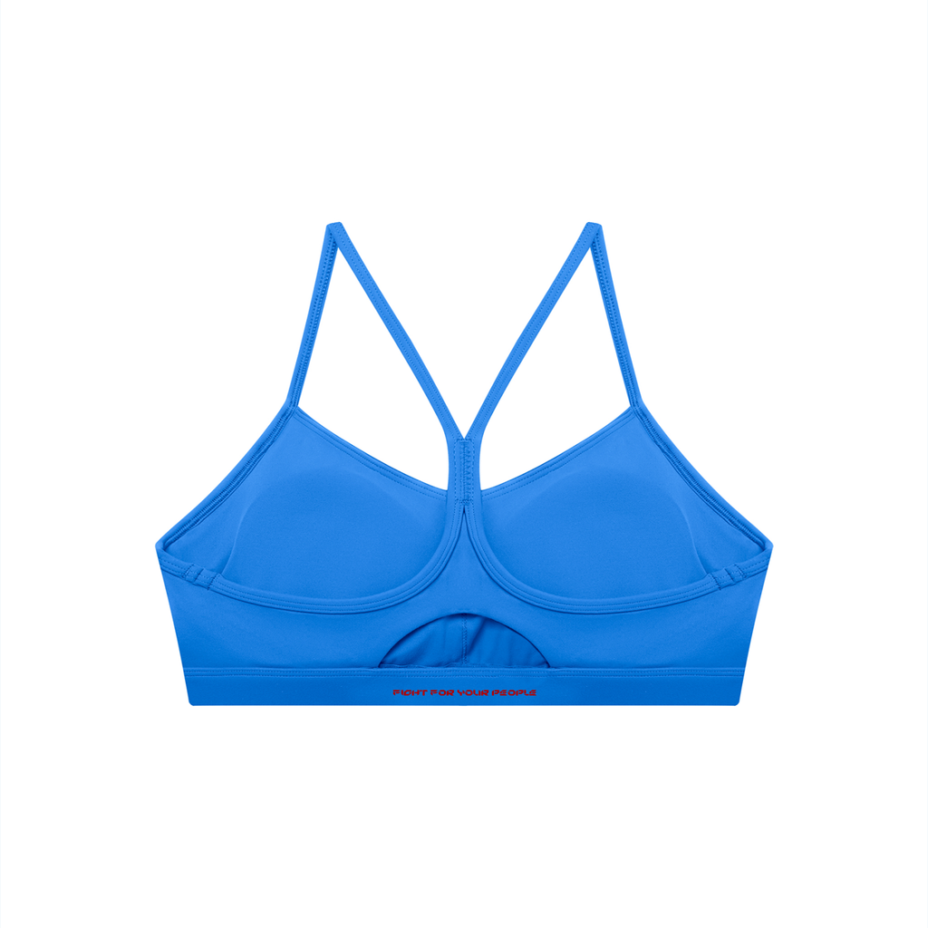 Biustonosz Sportowy Cropped Racerback – Nowrocky™ — zbliżenie na dekolt i górną krawędź