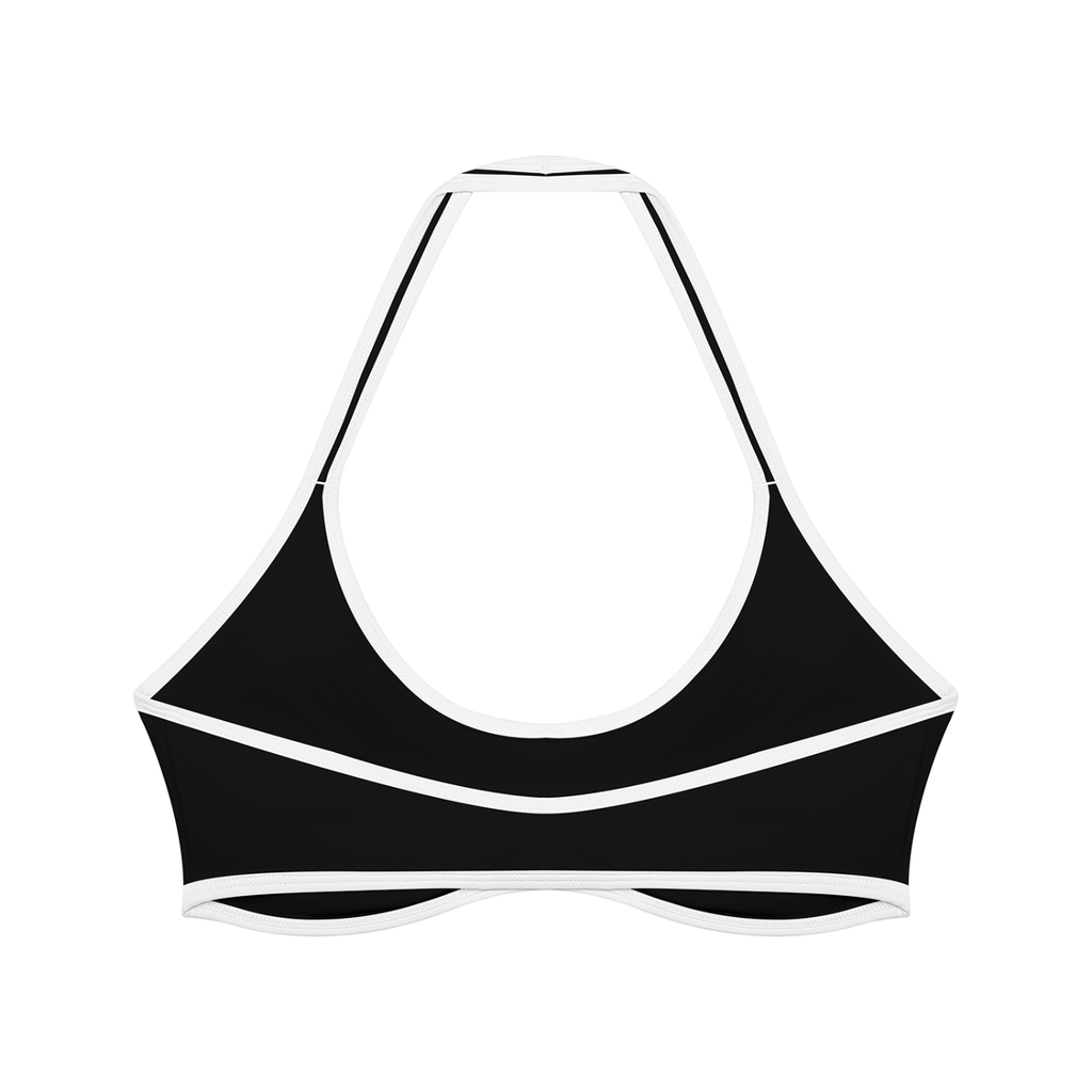 Biustonosz Sportowy Halter Color Block – Nowrocky™ — biustonosz sportowy color block, widok z tyłu