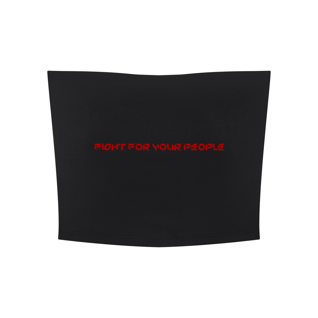 Top Bandeau Cropped – Nowrocky™ — damski top bandeau bez ramiączek, ujęcie z przodu na modelce