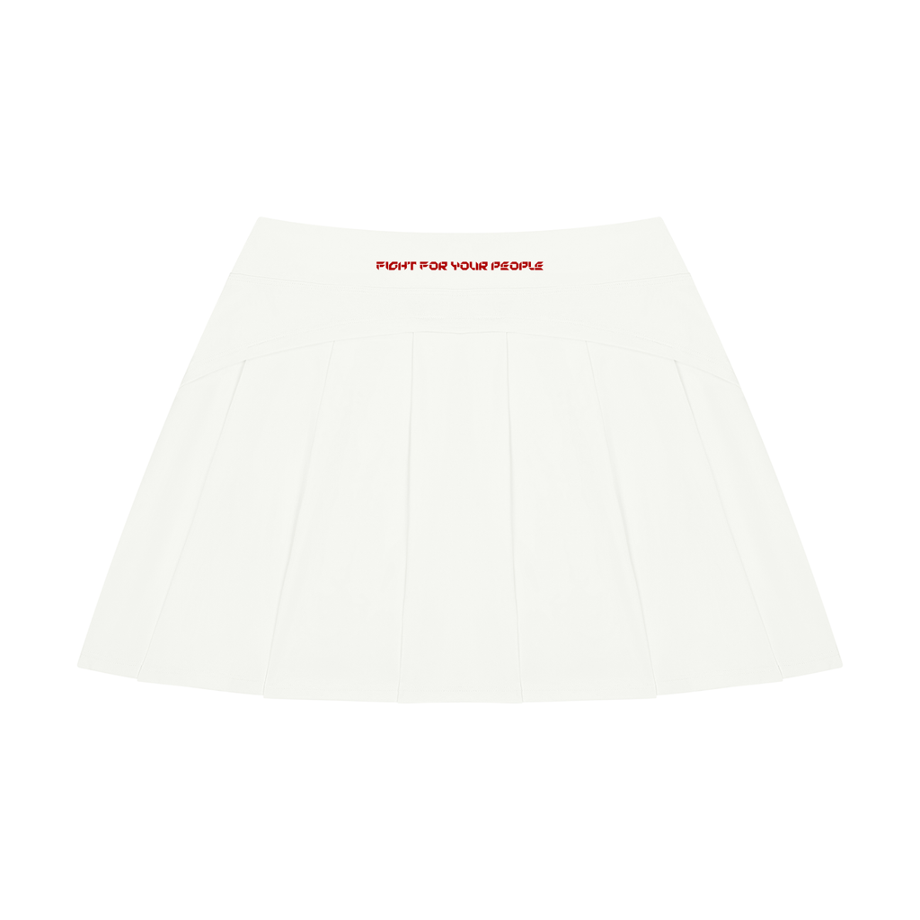 Spódnica A-Line Plisowana Wysoki Stan – Nowrocky™ — ujęcie trzy czwarte, długość nad kolanem