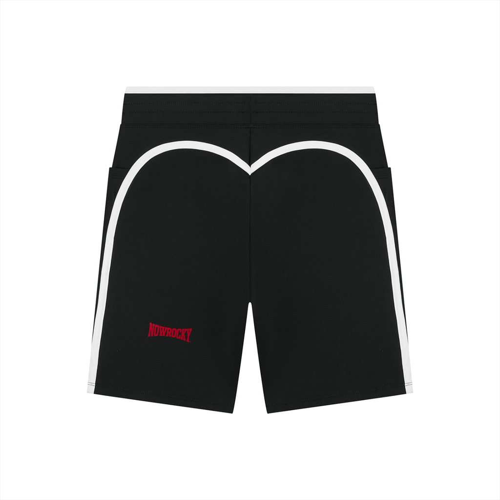 Szorty Color Block Wysoki Stan – Nowrocky™ — szorty color block od tyłu na modelce
