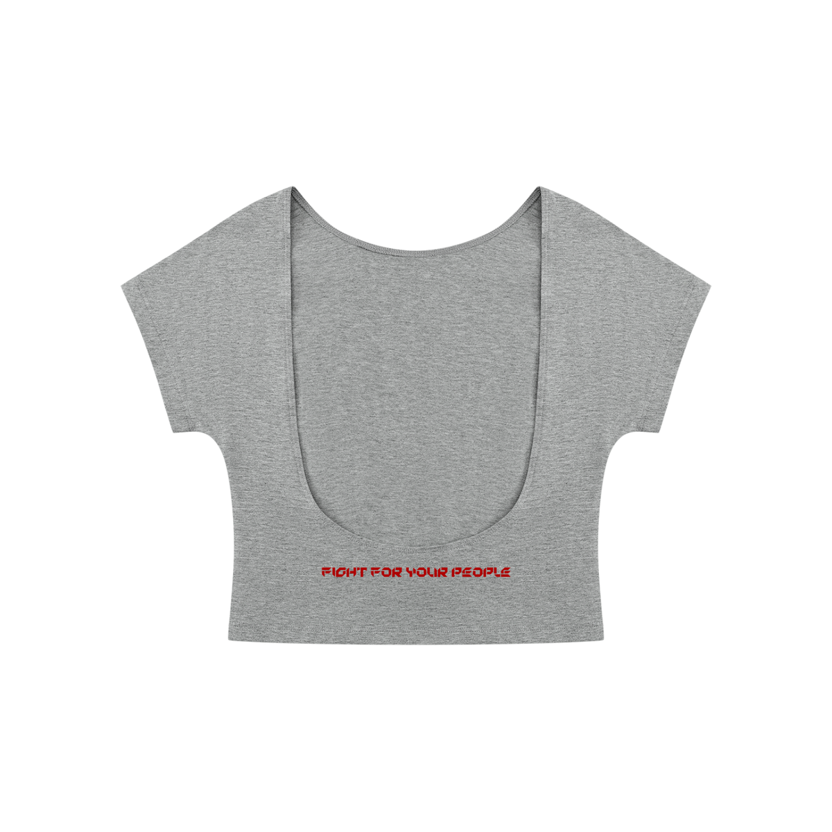 T-shirt Crop Open Back – Nowrocky™ — dekolt i ściągacz przy szyi