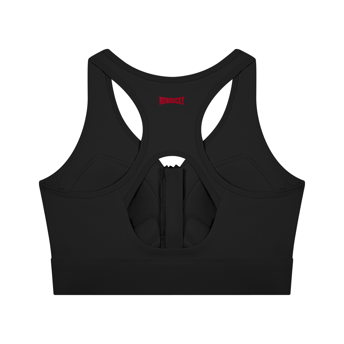 Biustonosz Sportowy Cropped Zip Racerback – Nowrocky™ — biustonosz sportowy racerback, tył