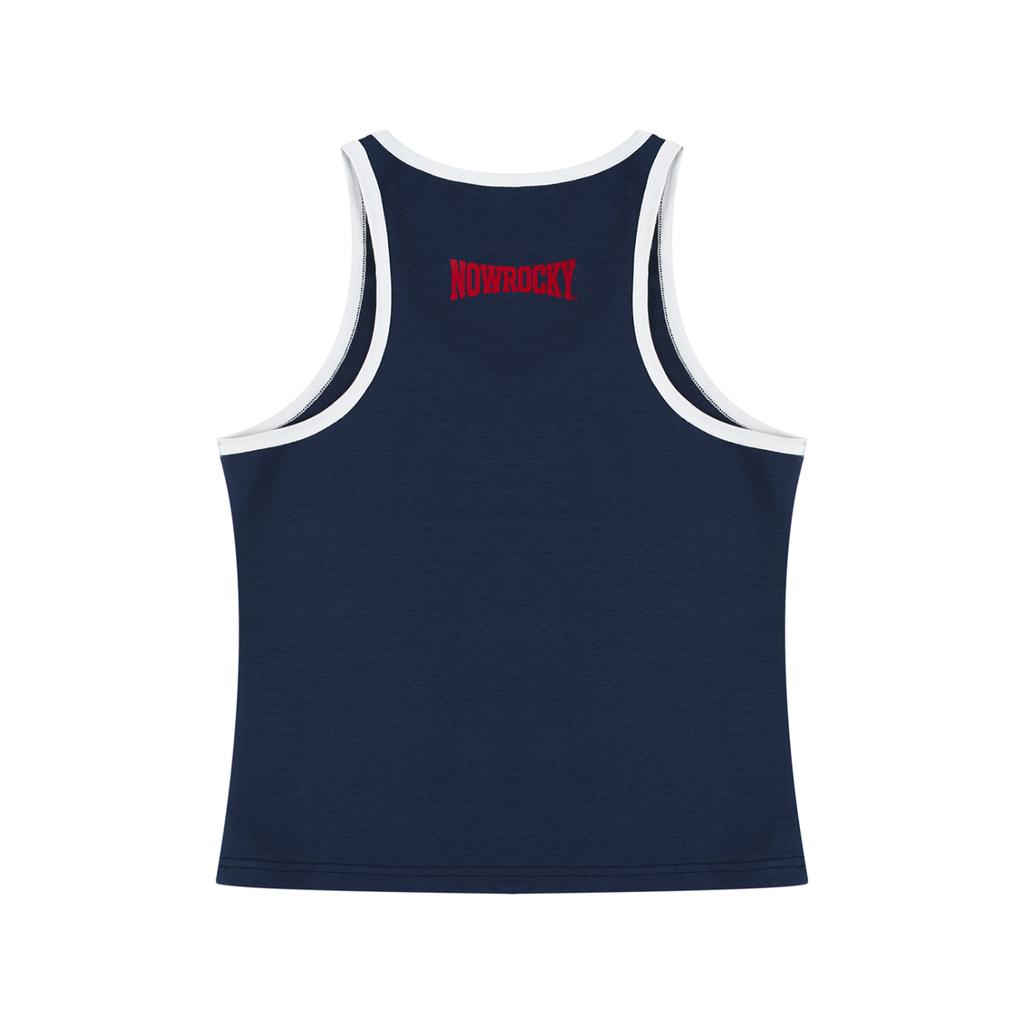 Tank Top Crop Contrast Trim – Nowrocky™ — kontrastowa lamówka przy dekolcie