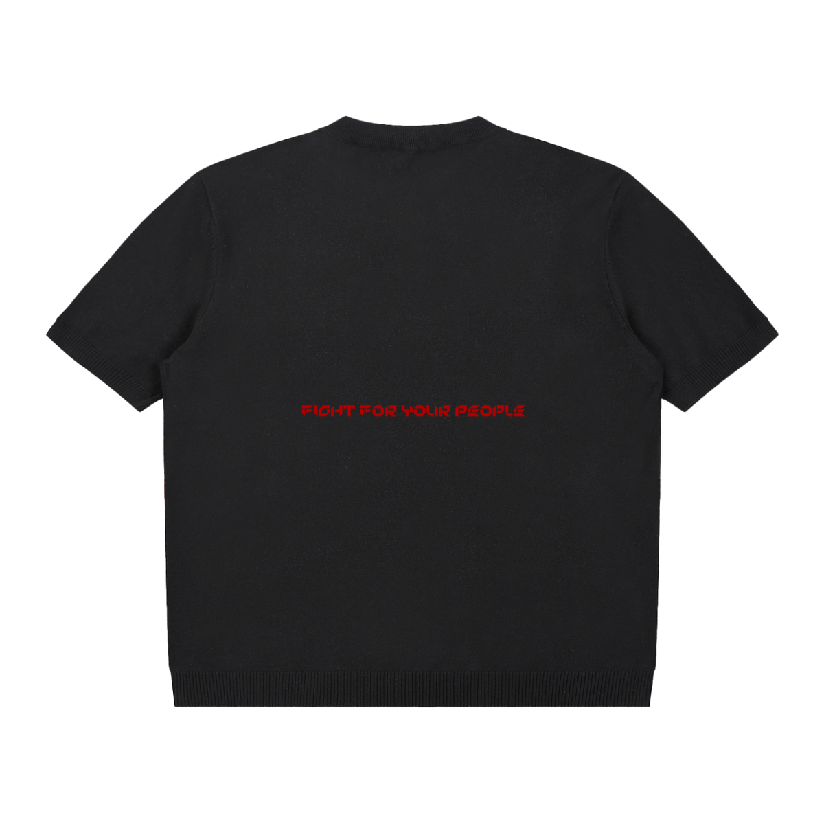 T-shirt Dziany Henley – Nowrocky™ — koszulka z dzianiny, widok z tyłu w pełnej sylwetce