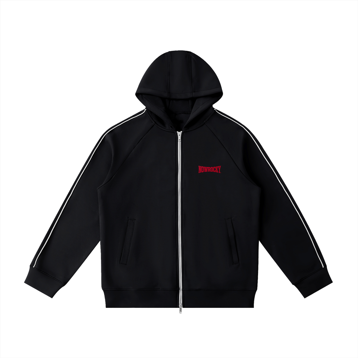 Bluza Zip Hoodie Raglan Heavyweight – Nowrocky™ — bluza z kapturem na zamek, przód