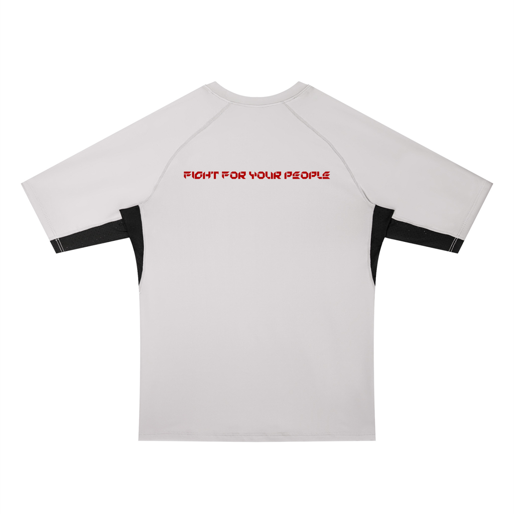 T-shirt Color Block Raglan – Nowrocky™ — zbliżenie na łączenie kolorów na piersi