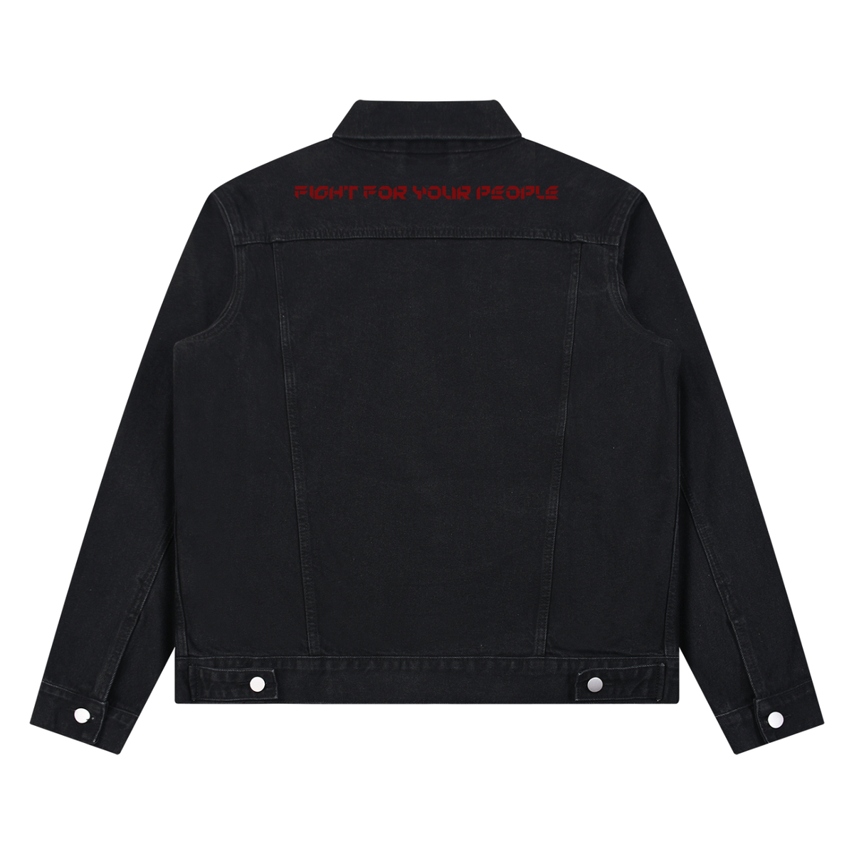 Kurtka Jeansowa Vintage Wash – Nowrocky™ — katana jeansowa od tyłu