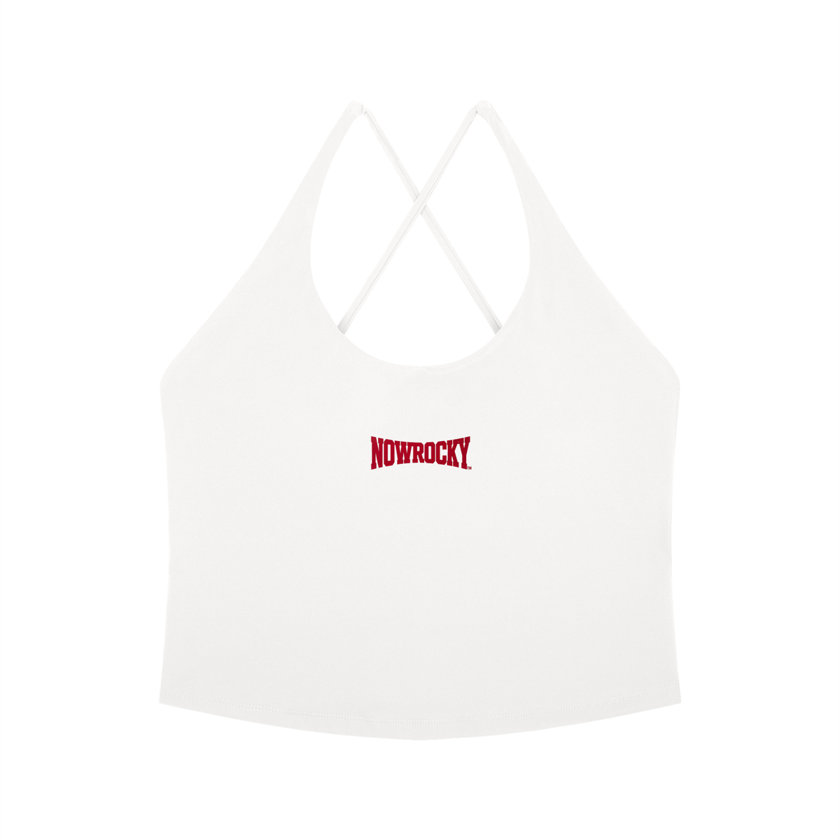 Tank Top Halter Cross Back – Nowrocky™ — dekolt i górna krawędź