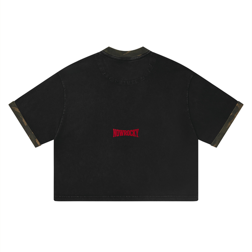 T-shirt Boxy Camo Mineral Wash – Nowrocky (streetwear)