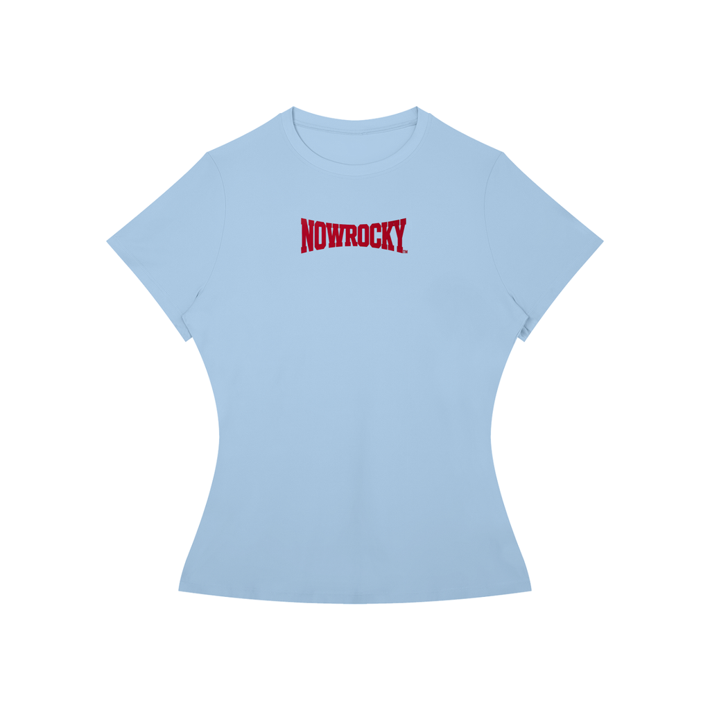 T-shirt Slim Fit Performance – Nowrocky™ — układ na płasko, strona przednia