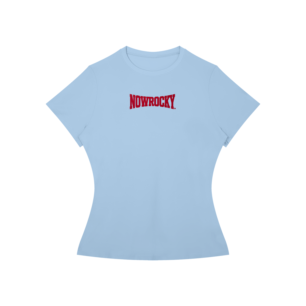 T-shirt Slim Fit Performance – Nowrocky™ — układ na płasko, strona przednia