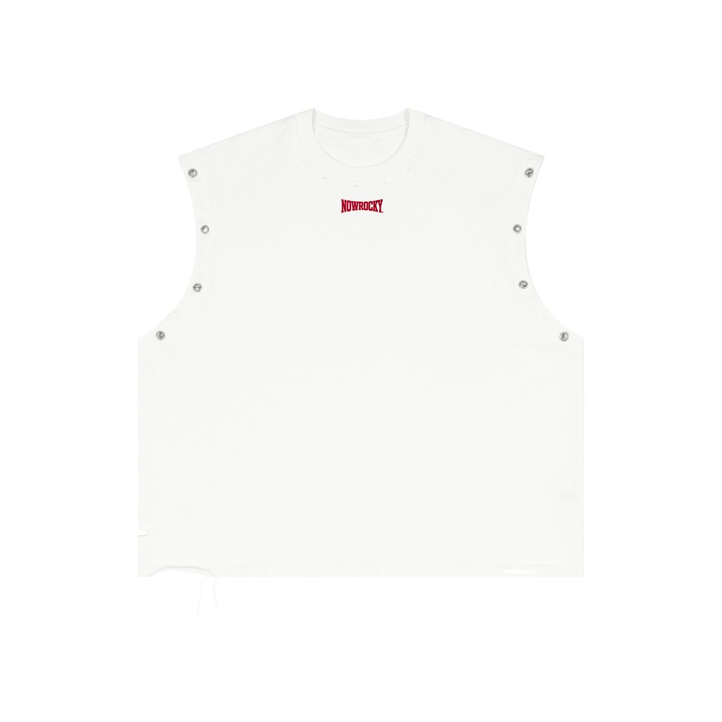 Tank Top Distressed Grommet w kolorze bialy – Nowrocky (streetwear)