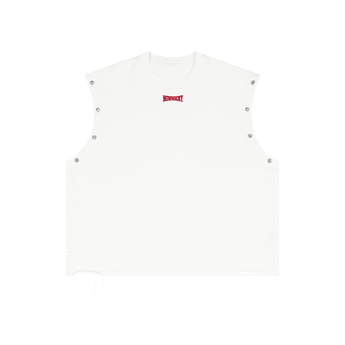 Tank Top Distressed Grommet w kolorze bialy – Nowrocky (streetwear)