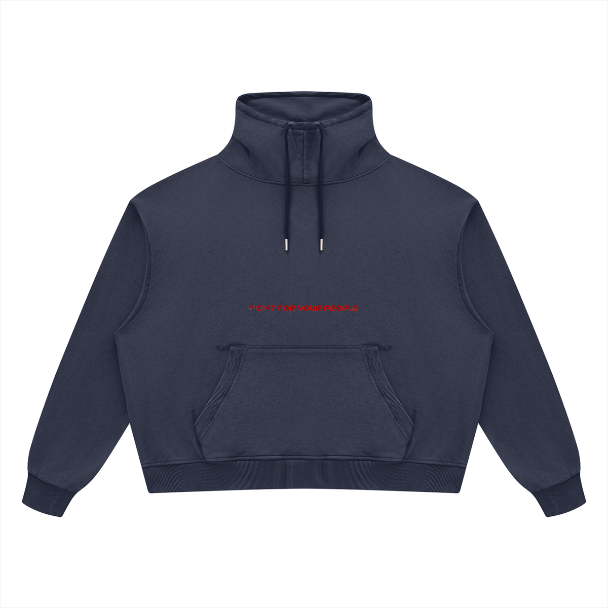 Bluza z Kapturem Boxy Vintage Wash w kolorze granatowy – Nowrocky (streetwear)