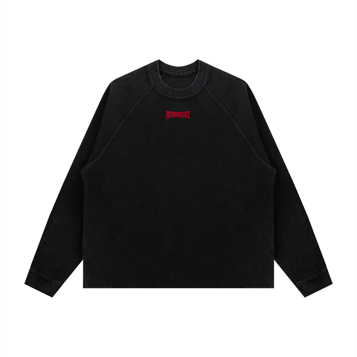 Longsleeve Vintage Wash Boxy Raglan – Nowrocky™ — koszulka z długim rękawem, ujęcie z przodu