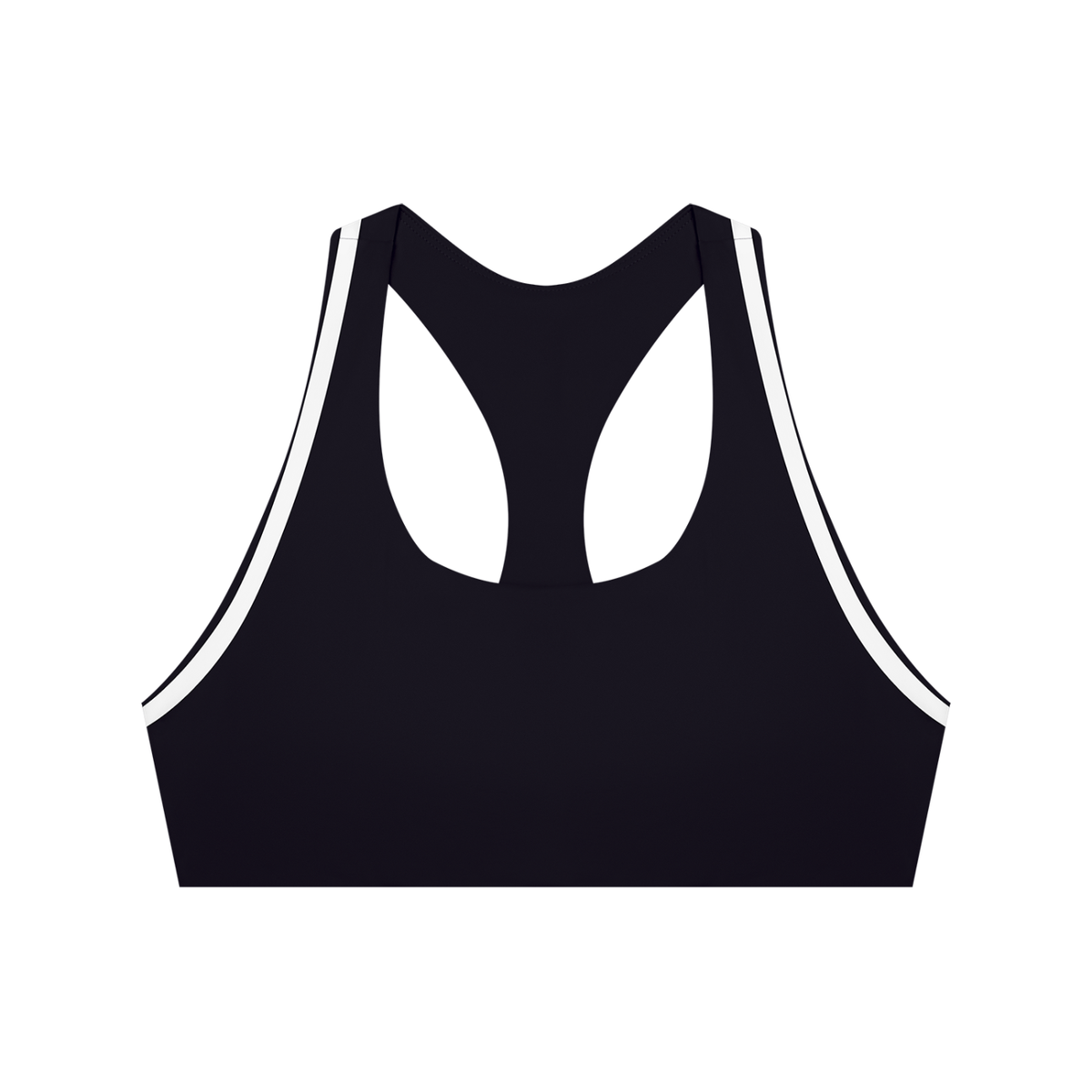 Biustonosz Sportowy Racerback Contrast Tape – Nowrocky™ — stanik sportowy w ujęciu z przodu na modelce