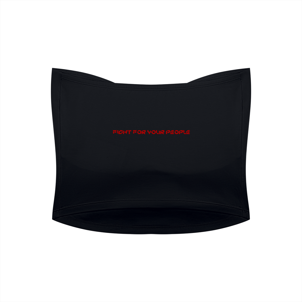 Tank Top Bandeau Ruched Crop – Nowrocky™ — koszulka crop z marszczeniem, widok z tyłu