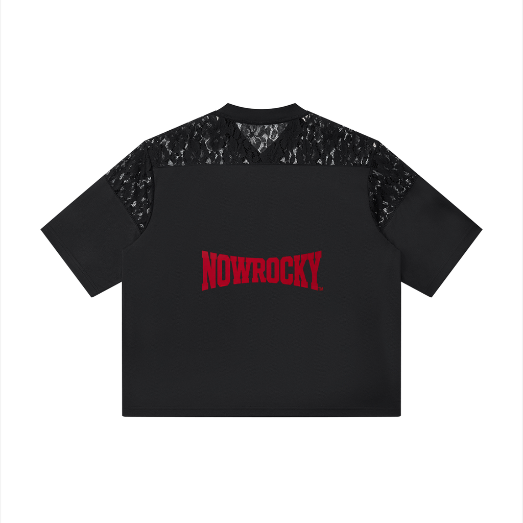 T-shirt z Koronkowym Panelem – Nowrocky™ — tył