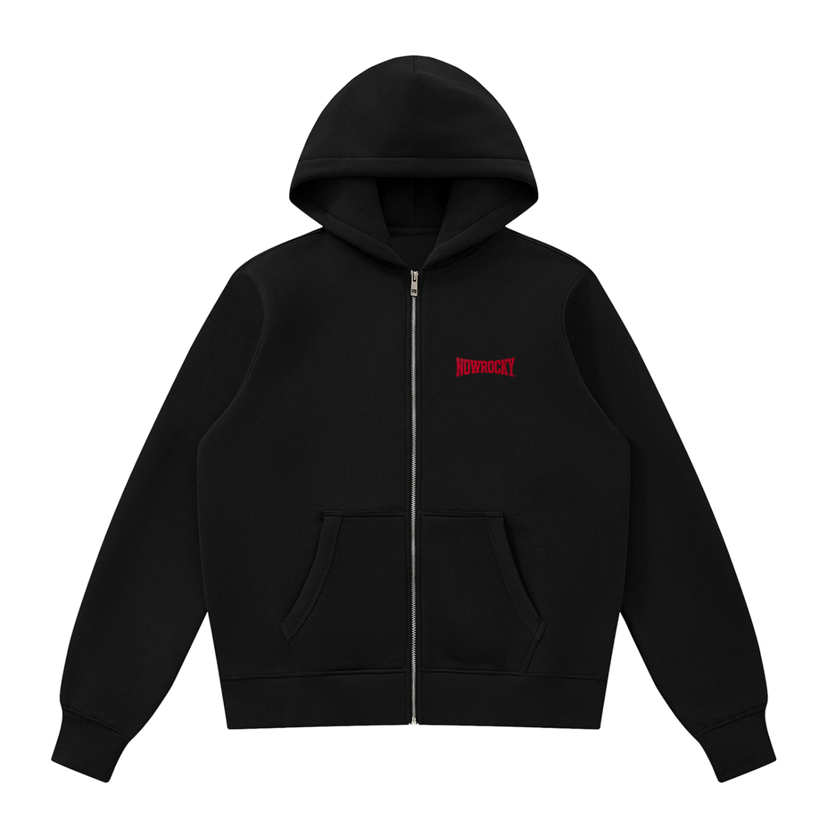 Bluza Fleece Full Zip z Kapturem – Nowrocky™ — bluza z kapturem na zamek, widok z przodu