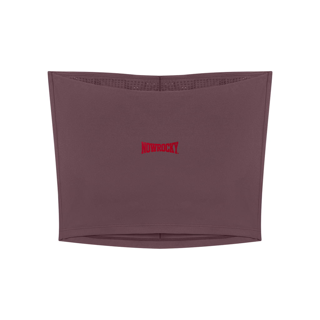 Top Bandeau Cropped – Nowrocky™ — układ na płasko, pełny obrys kroju