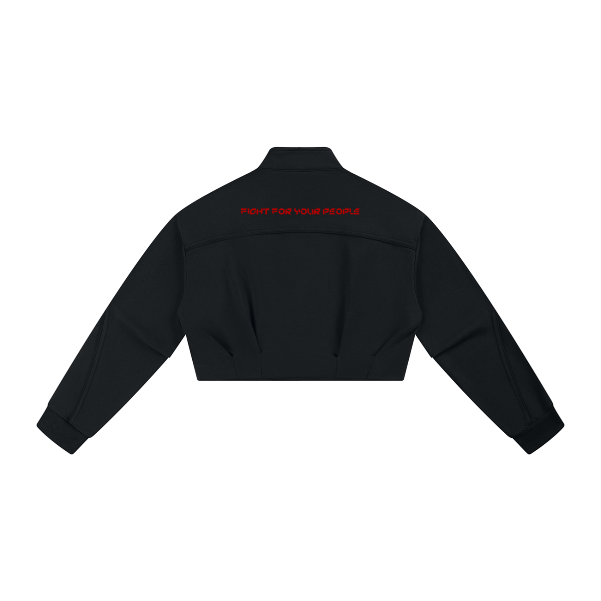 Kurtka Damska Cropped ze Stójką – Nowrocky™ — kurtka cropped od tyłu
