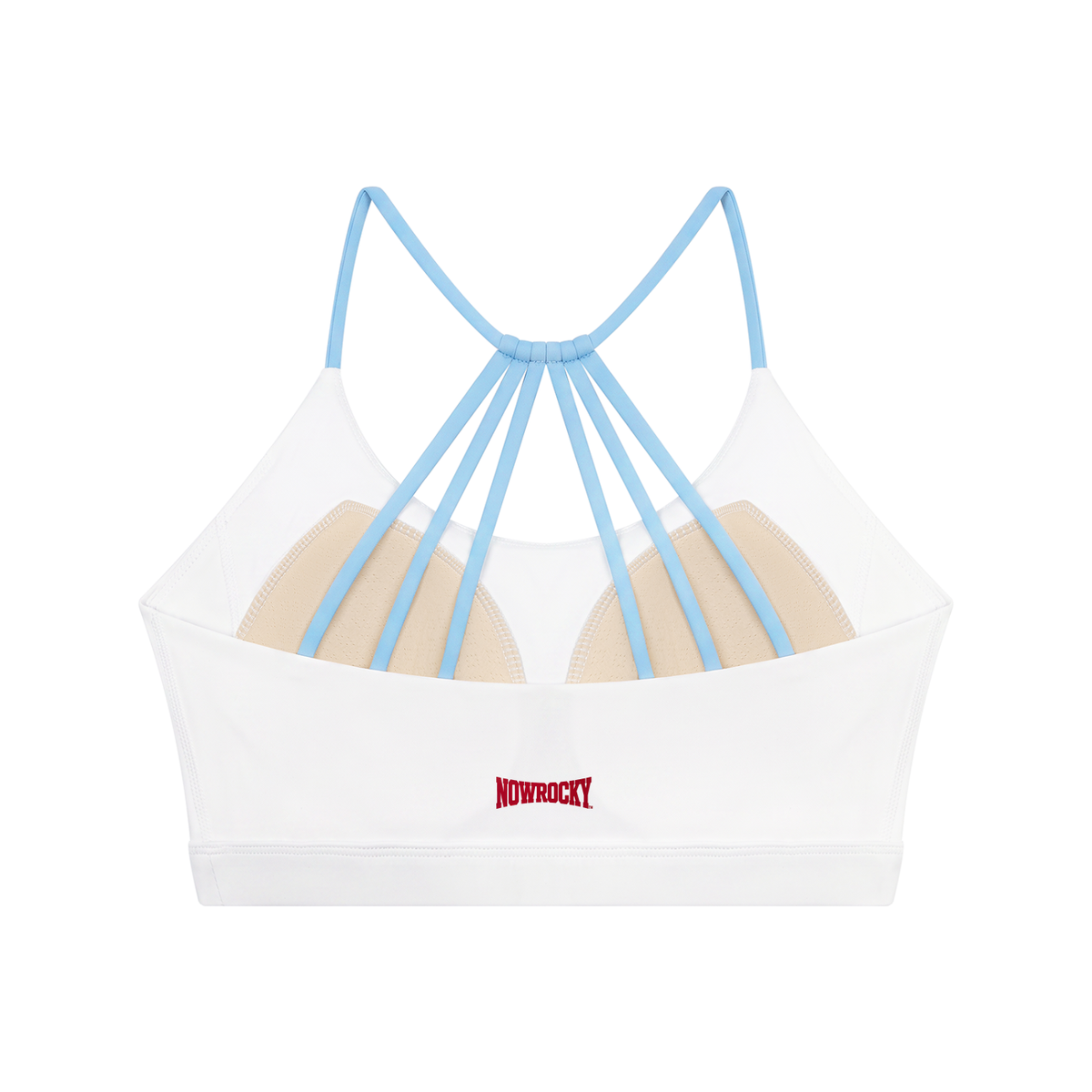 Biustonosz Sportowy Color Block Strappy Back – Nowrocky™ — faktura dzianiny w powiększeniu
