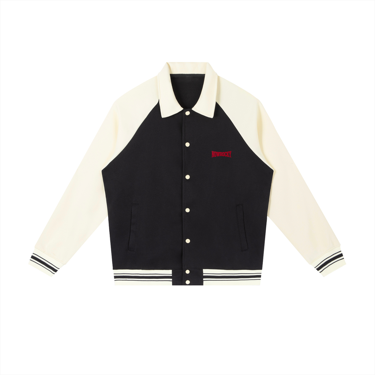 Kurtka Baseball Contrast Raglan – Nowrocky™ — kurtka baseballowa z kontrastowymi rękawami