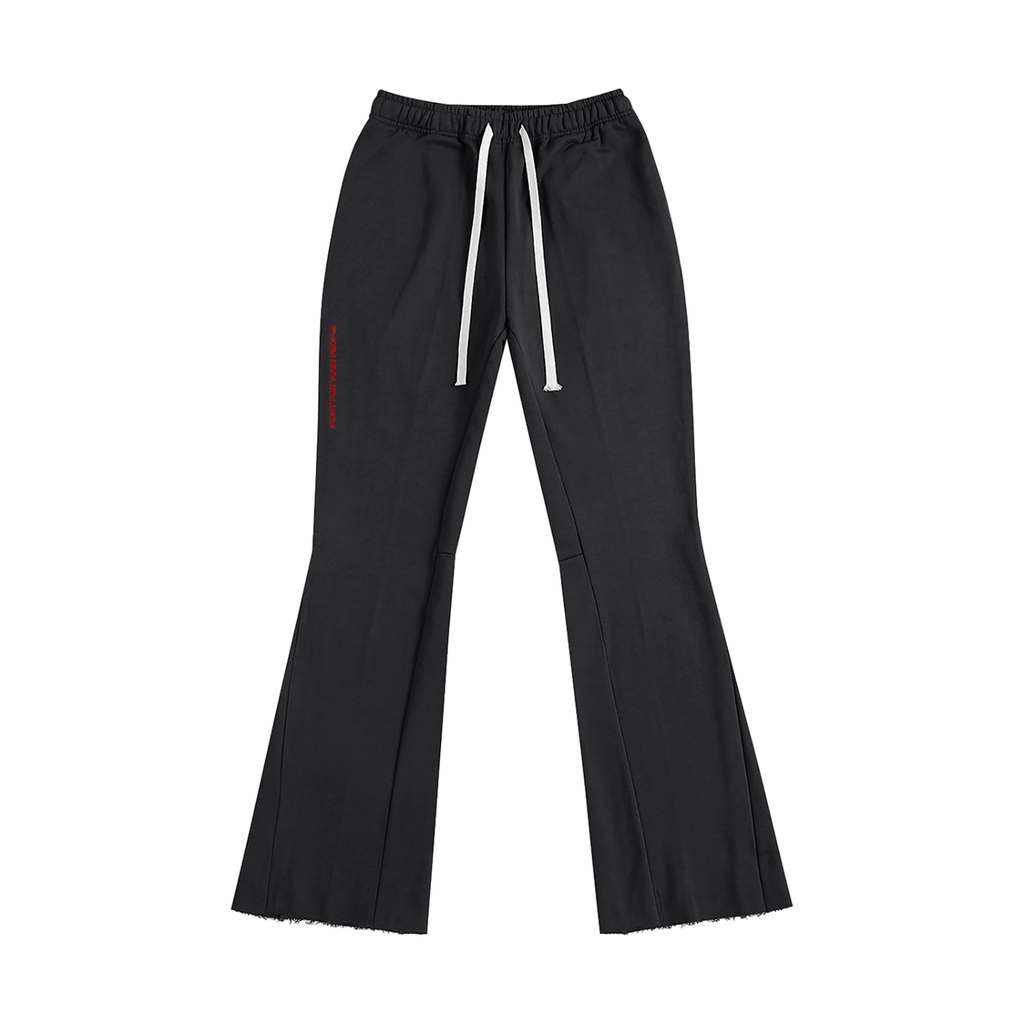 Spodnie Dresowe Flare Raw Edge – Nowrocky™ — spodnie dresowe z rozszerzaną nogawką, z przodu