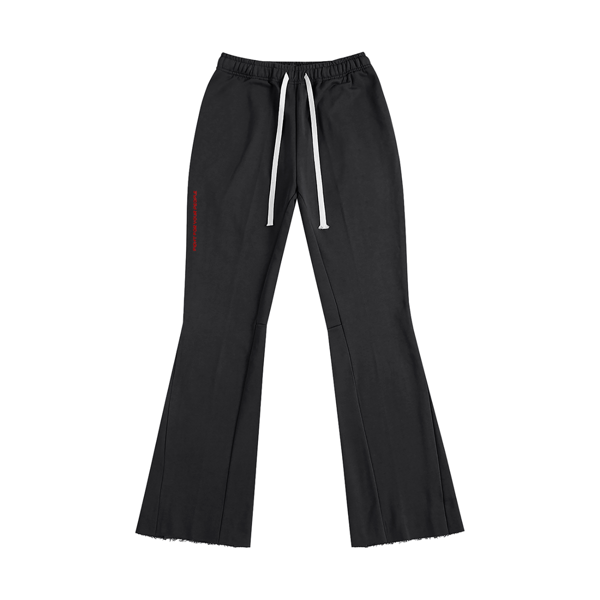 Spodnie Dresowe Flare Raw Edge – Nowrocky™ — spodnie dresowe z rozszerzaną nogawką, z przodu