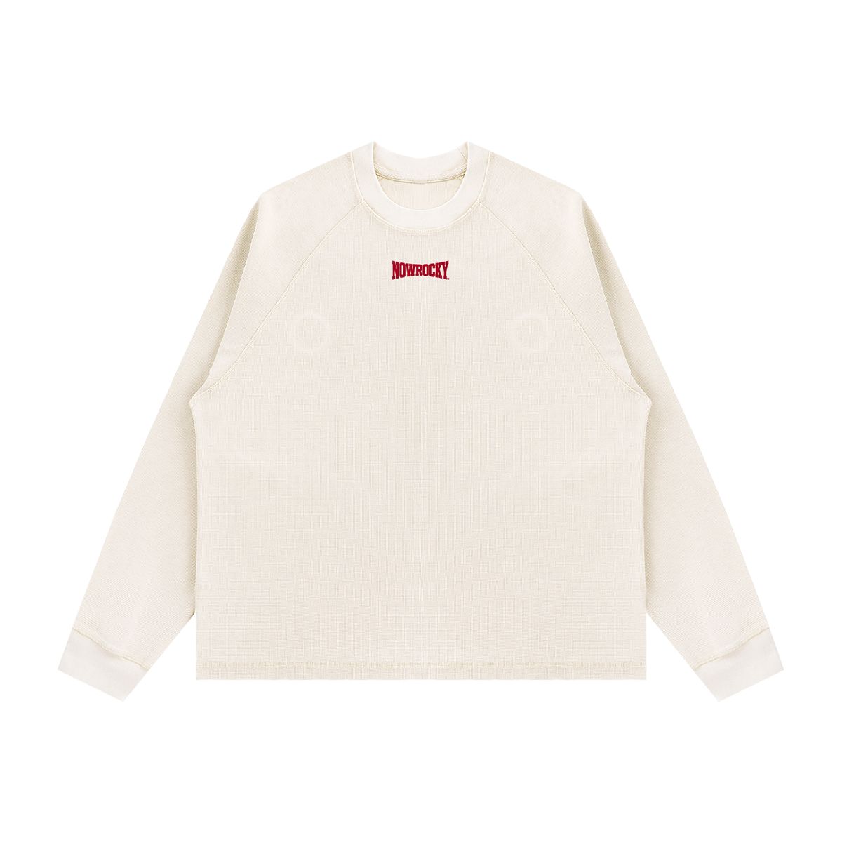 Longsleeve Vintage Wash Boxy Raglan – Nowrocky™ — luźna koszulka z długim rękawem, z profilu