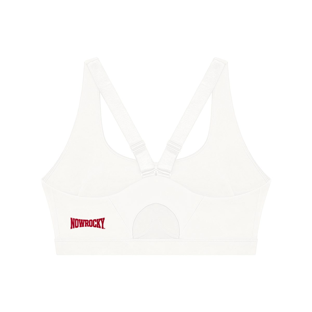 Biustonosz Sportowy Racerback Cut-Out – Nowrocky™ — ujęcie trzy czwarte, dopasowany krój