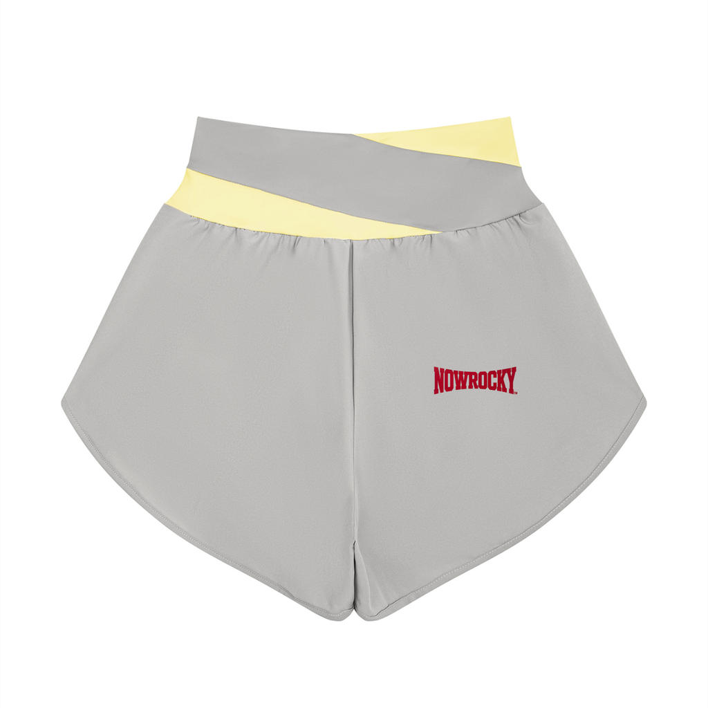 Szorty Panelowe 2-w-1 – Nowrocky™ — faktura elastycznego materiału w zbliżeniu