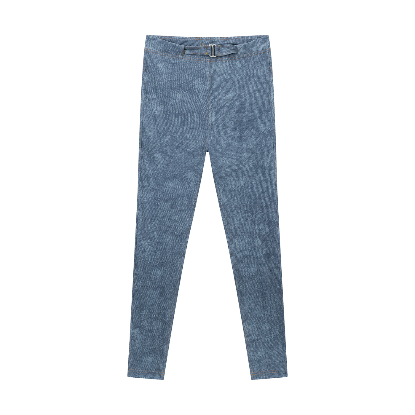 Legginsy ze sztucznego denimu z rozporkiem na zamek błyskawiczny – Nowrocky™