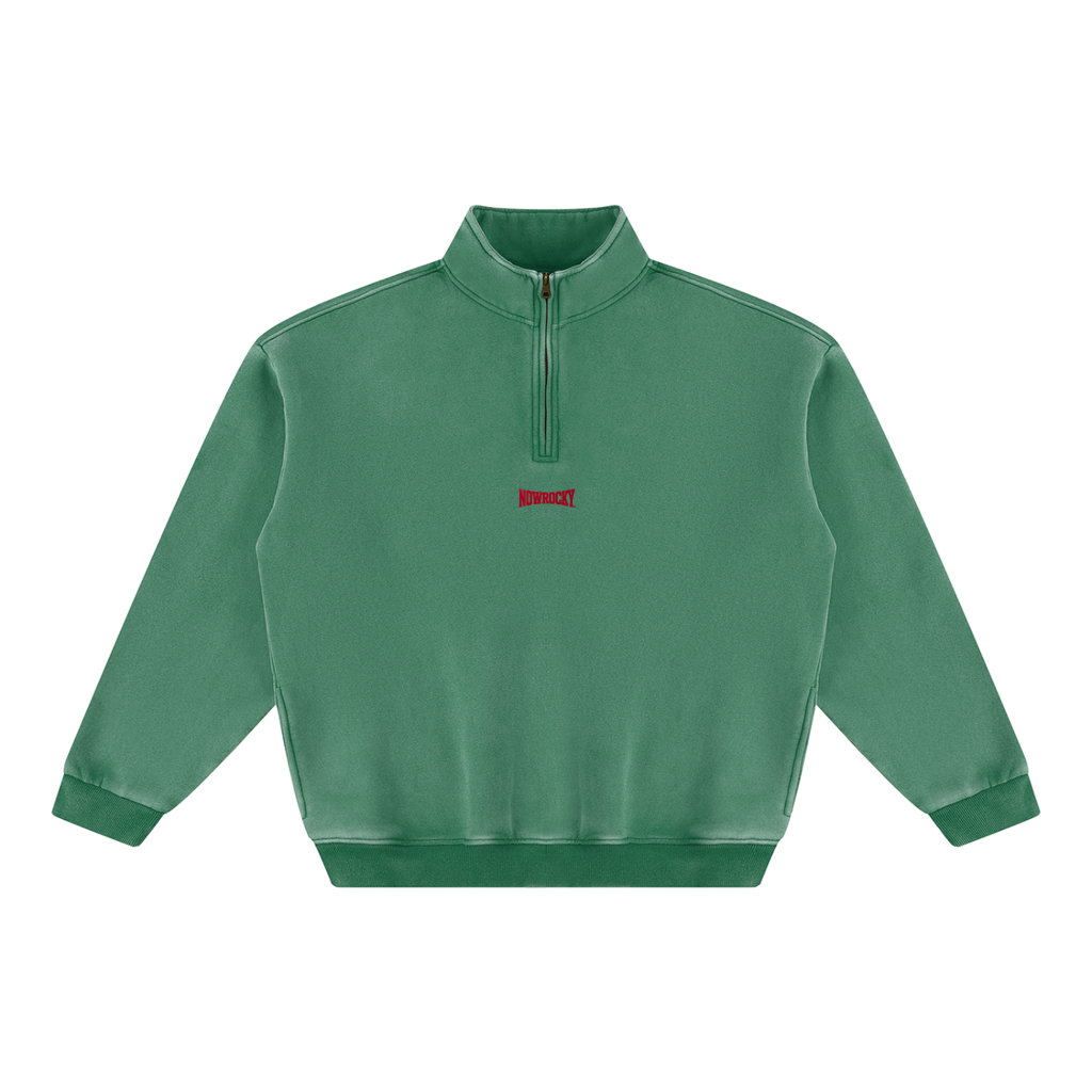 Bluza Fleece Vintage Wash w kolorze ciemnozielony – Nowrocky (streetwear)