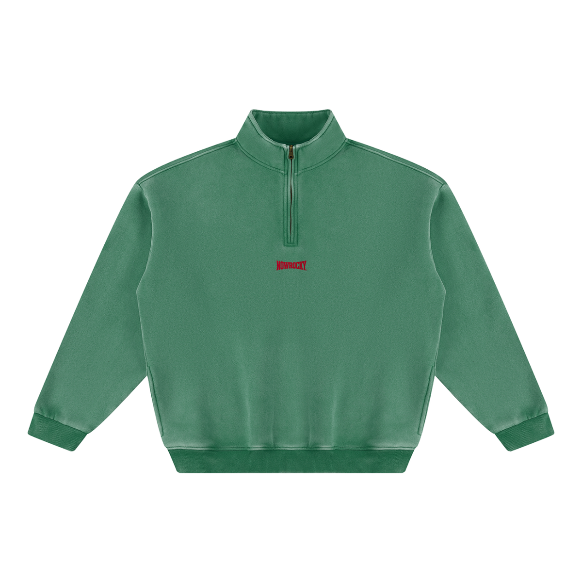 Bluza Fleece Vintage Wash w kolorze ciemnozielony – Nowrocky (streetwear)