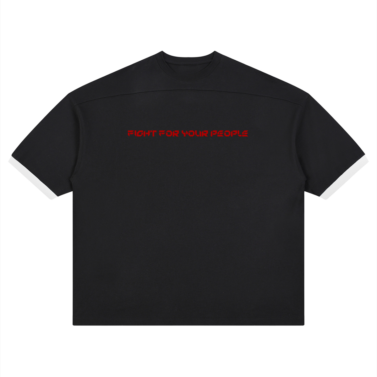 T-shirt Color Block Drop Shoulder – Nowrocky™ — koszulka w bloku kolorystycznym, ujęcie z przodu