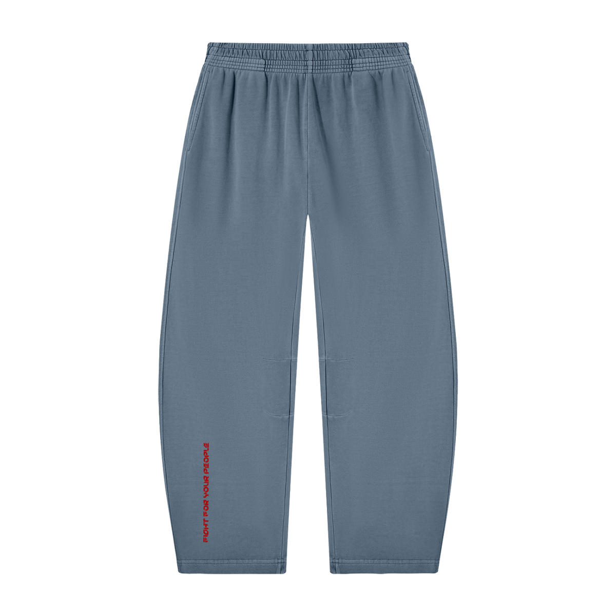 Spodnie Dresowe Barrel Leg Vintage Wash – Nowrocky™ — układ na płasko, pełny krój