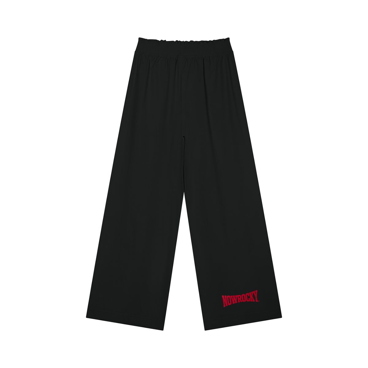 Spodnie Wide Leg Elastic Waist – Nowrocky™ — spodnie od tyłu, gumowany pas w talii