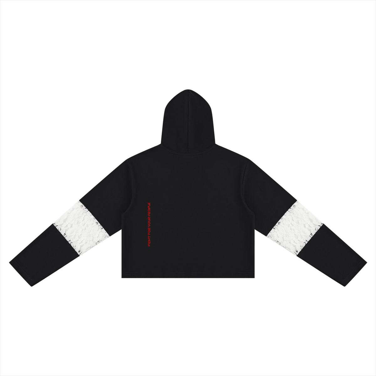 Bluza z Kapturem Crop Koronka – Nowrocky (streetwear)
