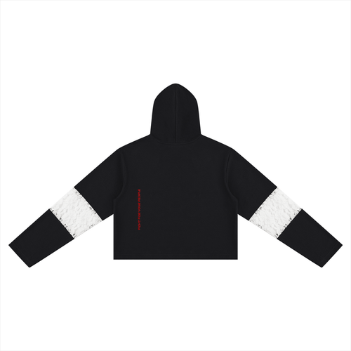 Bluza z Kapturem Crop Koronka – Nowrocky (streetwear)
