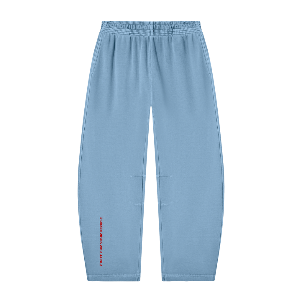 Spodnie Dresowe Barrel Leg Vintage Wash – Nowrocky™ — faktura dresówki w zbliżeniu